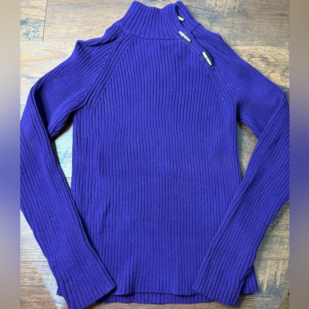 Lauren Ralph Lauren Deep Purple Turtleneck Sweater small